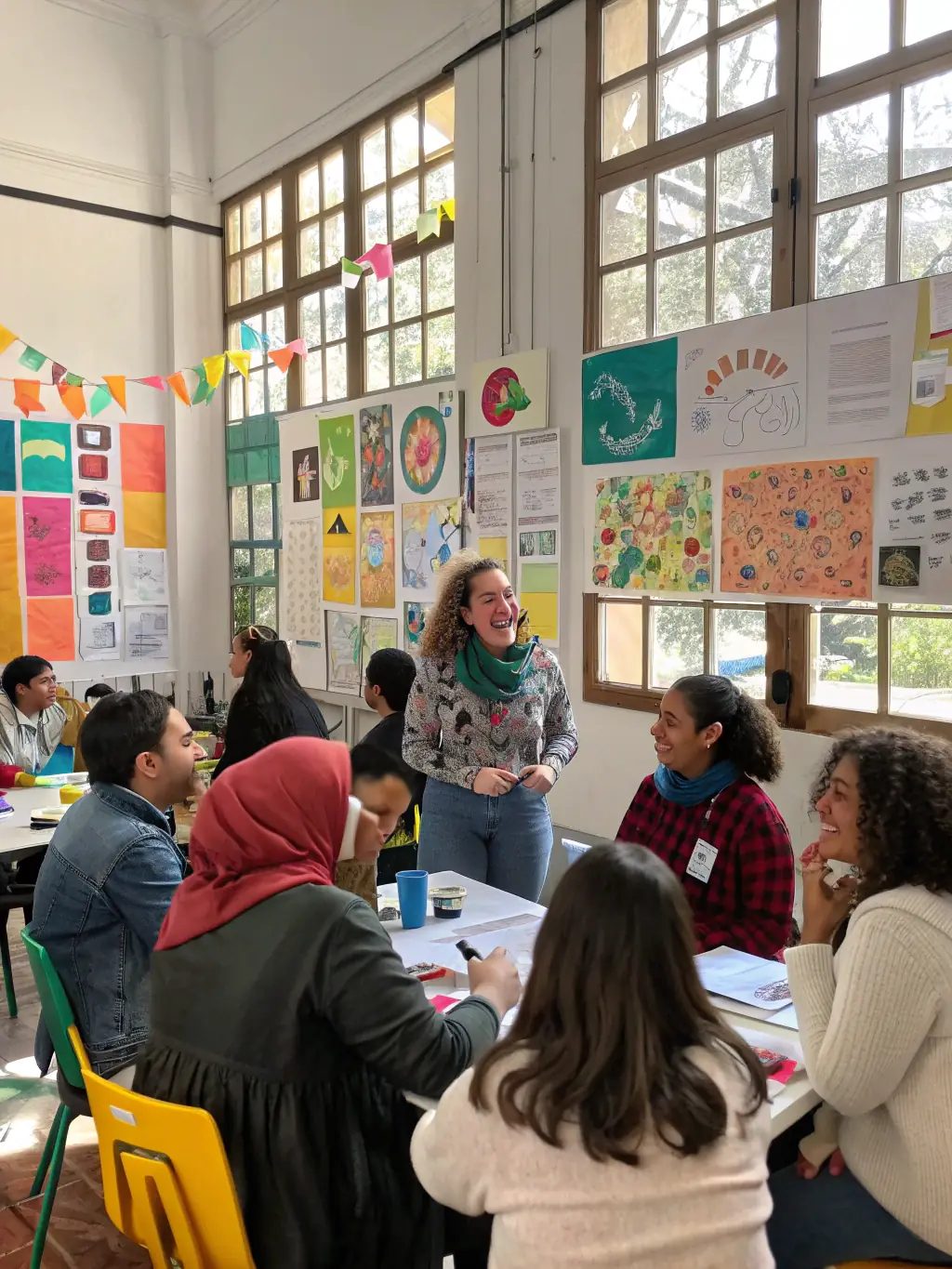 A group of patients participating in a wellness workshop led by a healthcare professional, promoting Health & Wellness Programs at The Valens Clinic.